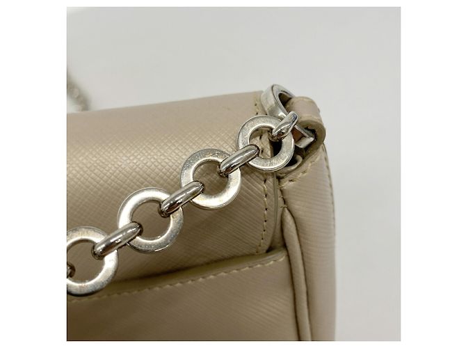 Borsa a tracolla in pelle Gancini Salvatore Ferragamo Beige - vista 8