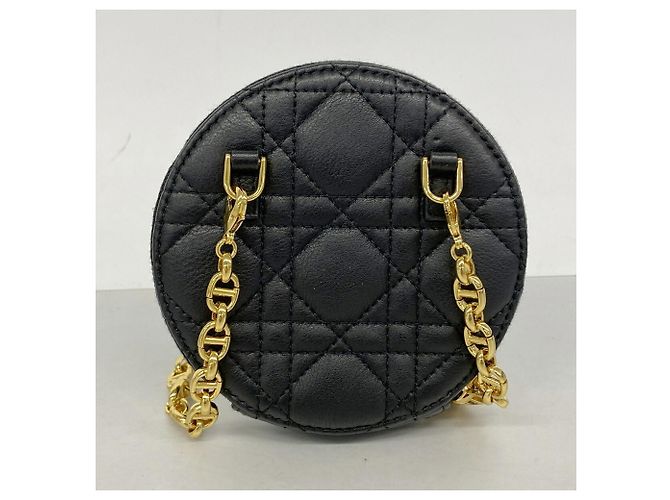 Christian Dior Cannage Leder-Schultertasche Schwarz - Ansicht 9
