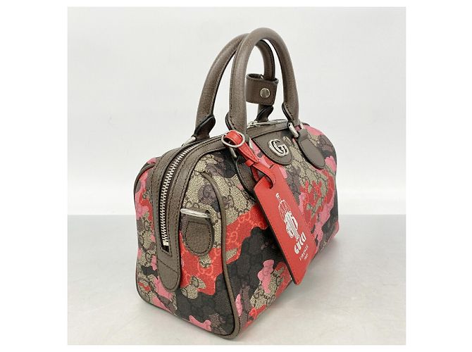 Borsa Gucci GG Camouflage Marrone Rosa Rosso - vista 2
