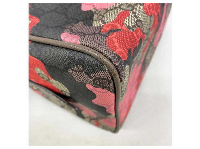 Borsa Gucci GG Camouflage Marrone Rosa Rosso - vista 6