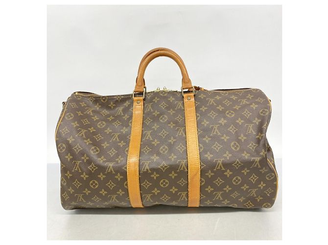 Louis Vuitton Boston Monogram Keepall Bandoulière 50 Braun - Ansicht 12