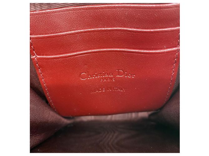 Borsa Christian Dior Cannage Smaltata Bordò - vista 5