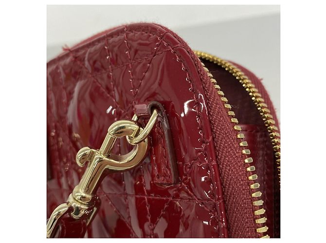 Borsa Christian Dior Cannage Smaltata Bordò - vista 6