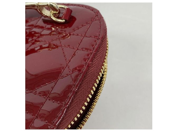 Borsa Christian Dior Cannage Smaltata Bordò - vista 8