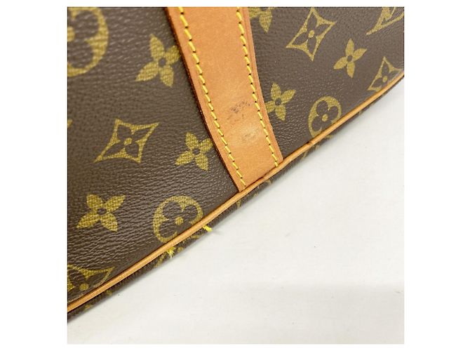 Louis Vuitton Boston Monogram Keepall Bandoulière 55 Marrone - vista 11