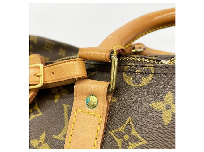 Louis Vuitton Boston Monogram Keepall Bandoulière 55 Marrone - vista 14