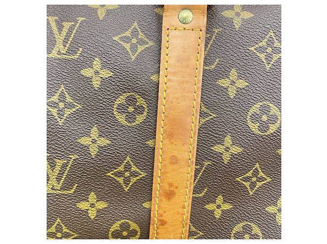 Louis Vuitton Boston Monogram Keepall Bandoulière 55 Marrone - vista 15