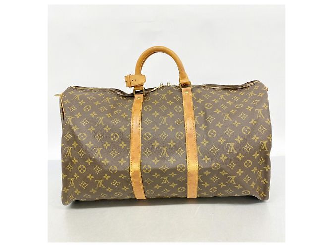 Louis Vuitton Boston Monogram Keepall Bandoulière 55 Marrone - vista 16