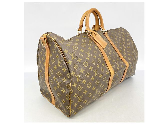 Louis Vuitton Boston Monogram Keepall Bandoulière 55 Marrone - vista 2
