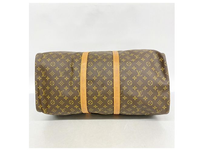 Louis Vuitton Boston Monogram Keepall Bandoulière 55 Marrone - vista 3