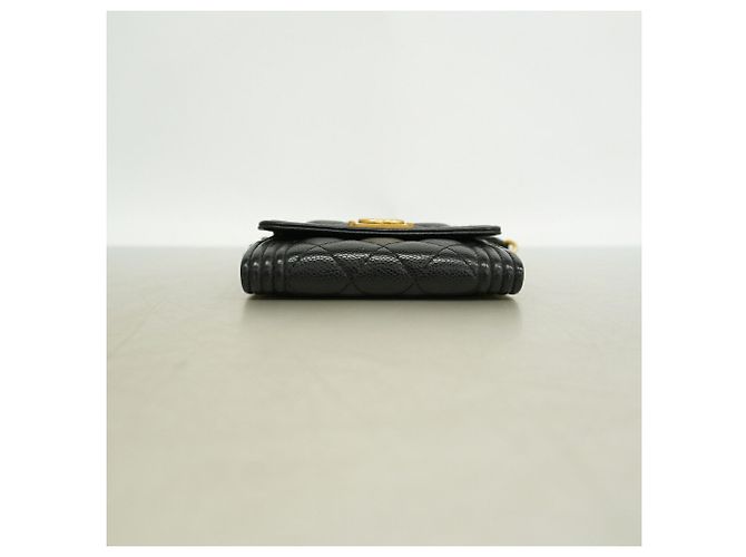 Chanel Black Chain/Shoulder Wallet Schwarz - Ansicht 3