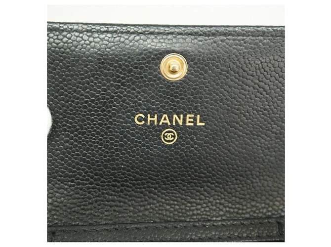Chanel Black Chain/Shoulder Wallet Schwarz - Ansicht 5