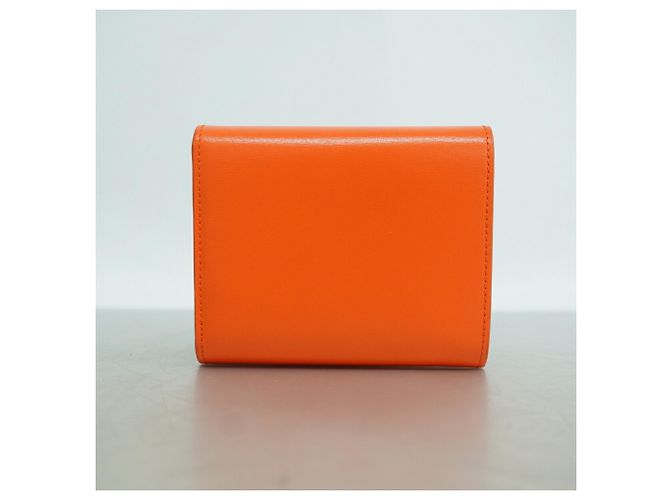 Céline Portefeuille tri-fold en cuir Celine Triomphe Orange - vue 7