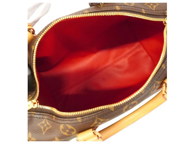 Borsa a mano Louis Vuitton Monogram Speedy Bandoulière 30 Soft Marrone Rosso - vista 4