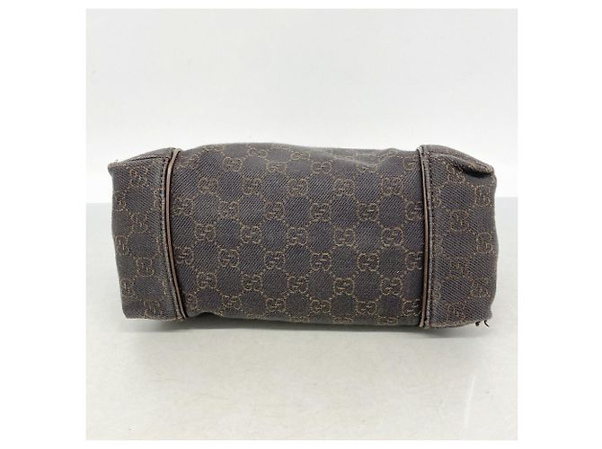 Borsa a mano Gucci in denim marrone - vista 3