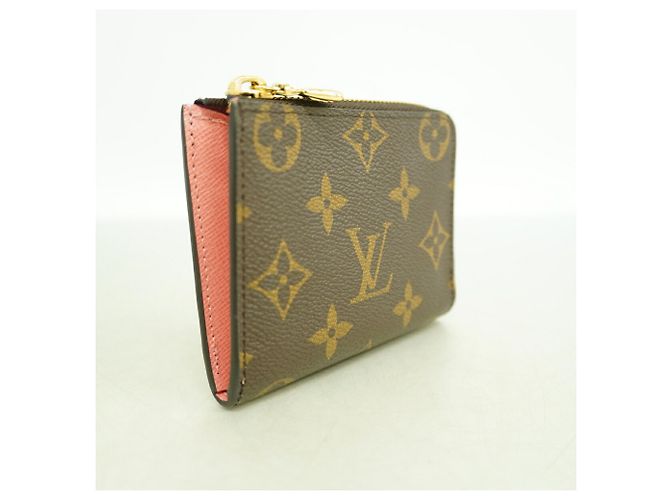 Louis Vuitton Monogram Portefeuille Noir Compact Wallet Castaño - vista 2