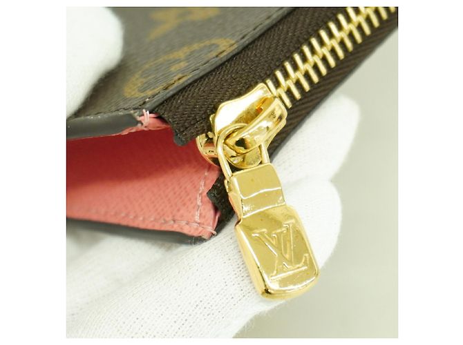 Louis Vuitton Monogram Portefeuille Noir Compact Wallet Castaño - vista 6