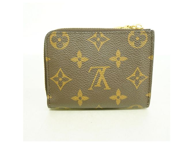 Louis Vuitton Monogram Portefeuille Noir Compact Wallet Castaño - vista 7
