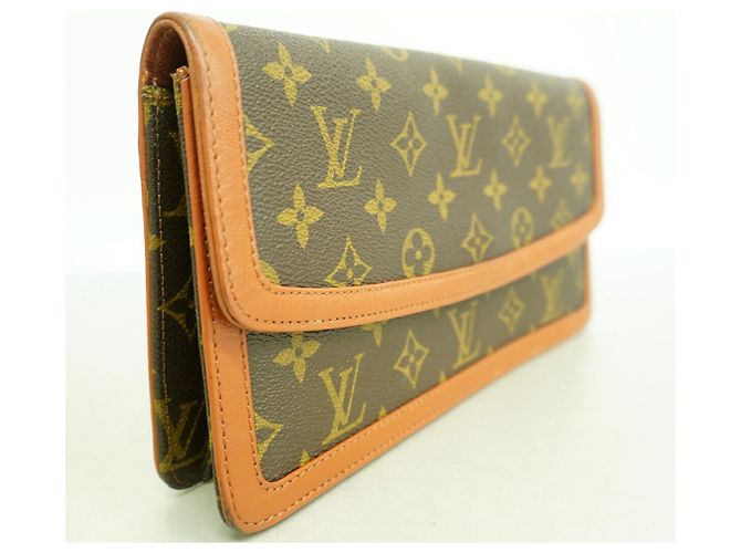 Louis Vuitton Monogram Pochette Dam PM Clutch Bag Marrone - vista 2