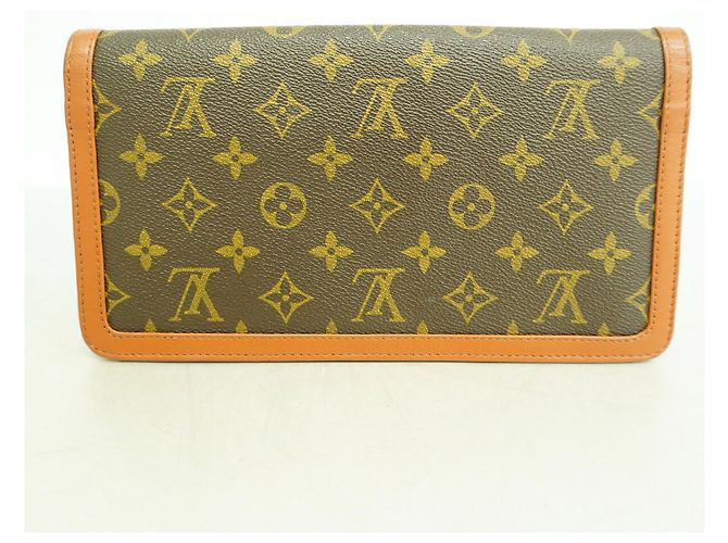 Louis Vuitton Monogram Pochette Dam PM Clutch Bag Marrone - vista 9