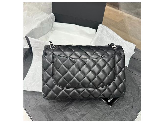 Chanel Classic Flap Medium Tasche Schwarz Lammleder - Ansicht 4