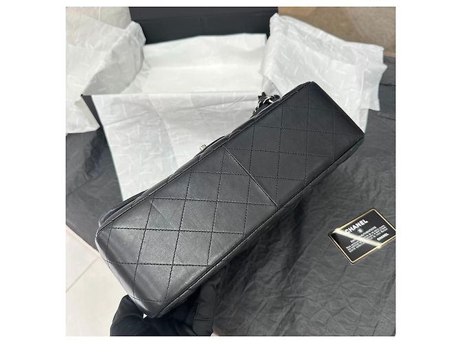 Chanel Classic Flap Medium Tasche Schwarz Lammleder - Ansicht 6