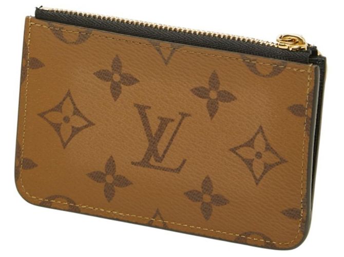 Louis Vuitton Monogram Reverse Portecarte Romy Marrom Preto Monograma - vista 2