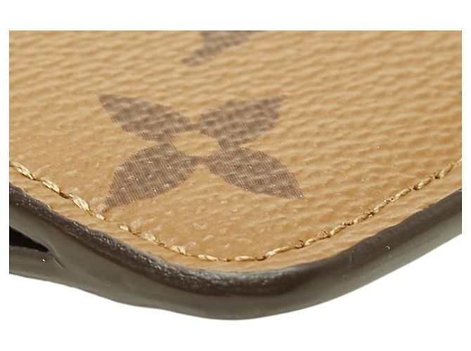 Louis Vuitton Monogram Reverse Portecarte Romy Marrom Preto Monograma - vista 4