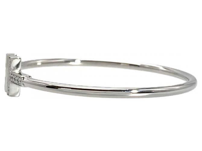 Autre Marque Bracciale Tiffany & Co. Diamond T Wire D'oro - vista 3