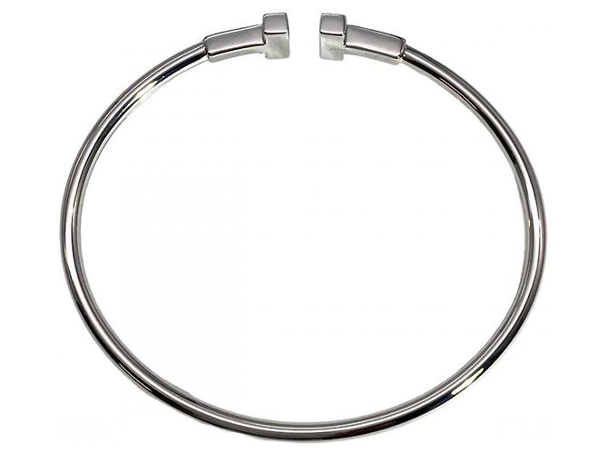 Autre Marque Bracciale Tiffany & Co. Diamond T Wire D'oro - vista 5