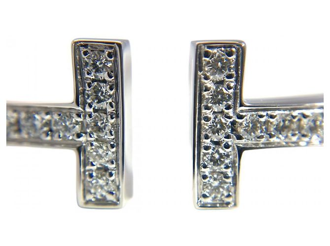 Autre Marque Bracciale Tiffany & Co. Diamond T Wire D'oro - vista 7