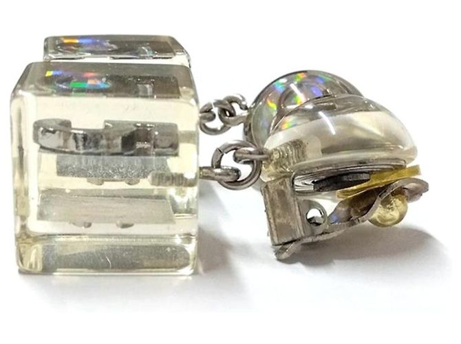 Chanel CHANEL 97P No.5 Cube Coco Mark Ohrringe Silber - Ansicht 2
