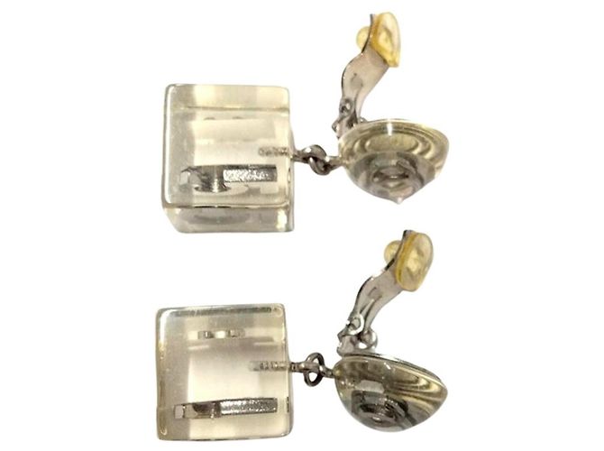 Chanel CHANEL 97P No.5 Cube Coco Mark Ohrringe Silber - Ansicht 3