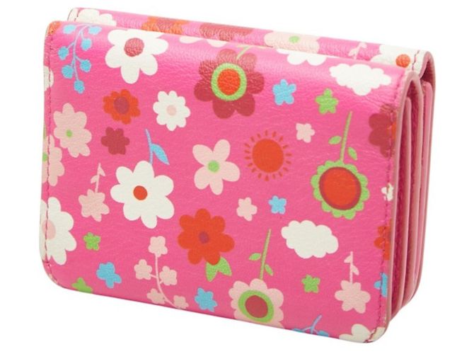 Cartera Balenciaga Flower Cash Mini Wallet Rosa Multicolor - vista 2
