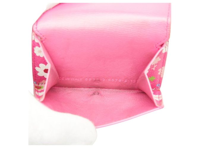 Cartera Balenciaga Flower Cash Mini Wallet Rosa Multicolor - vista 8
