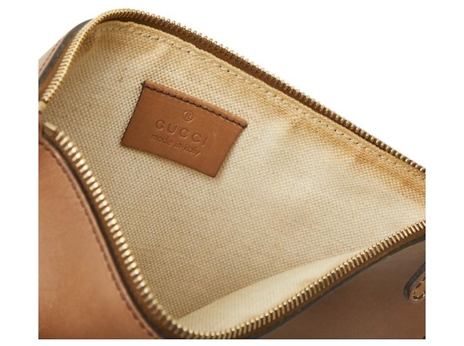 Borsa a mano Gucci in pelle marrone - vista 8