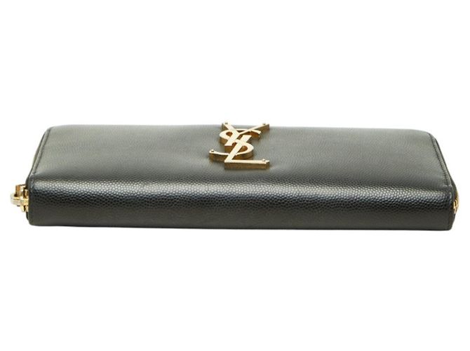 Autre Marque Cartera larga de piel negra Saint Laurent Negro - vista 3