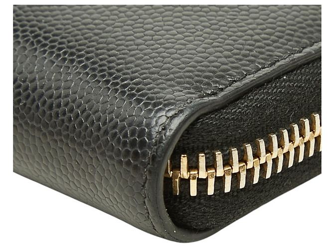 Autre Marque Cartera larga de piel negra Saint Laurent Negro - vista 4