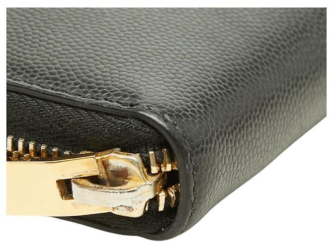 Autre Marque Cartera larga de piel negra Saint Laurent Negro - vista 5