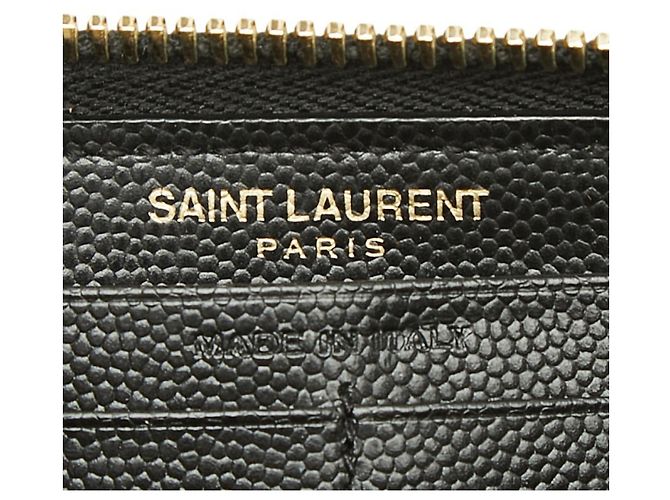 Autre Marque Cartera larga de piel negra Saint Laurent Negro - vista 8