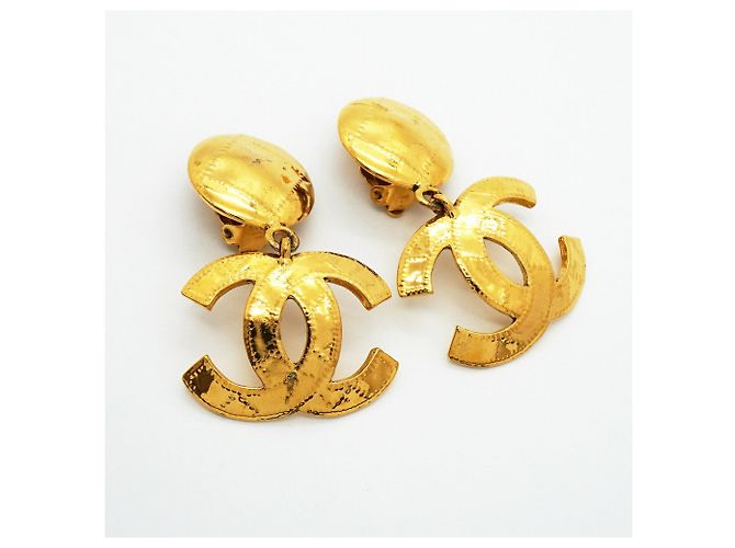 Chanel vergoldete Clip-Ohrringe Golden - Ansicht 2