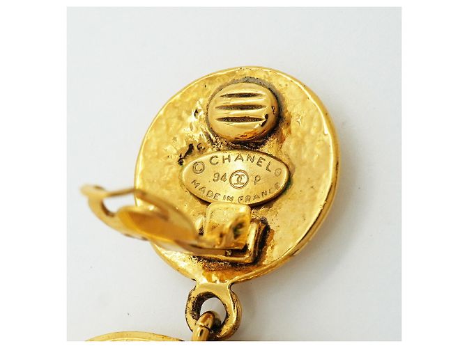 Chanel vergoldete Clip-Ohrringe Golden - Ansicht 4