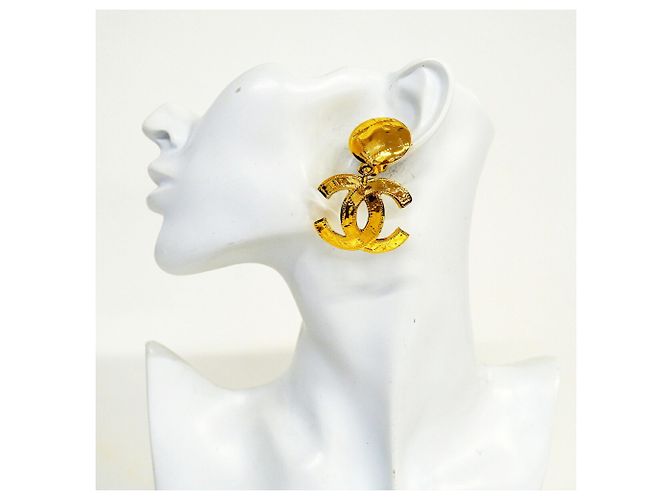Chanel vergoldete Clip-Ohrringe Golden - Ansicht 5
