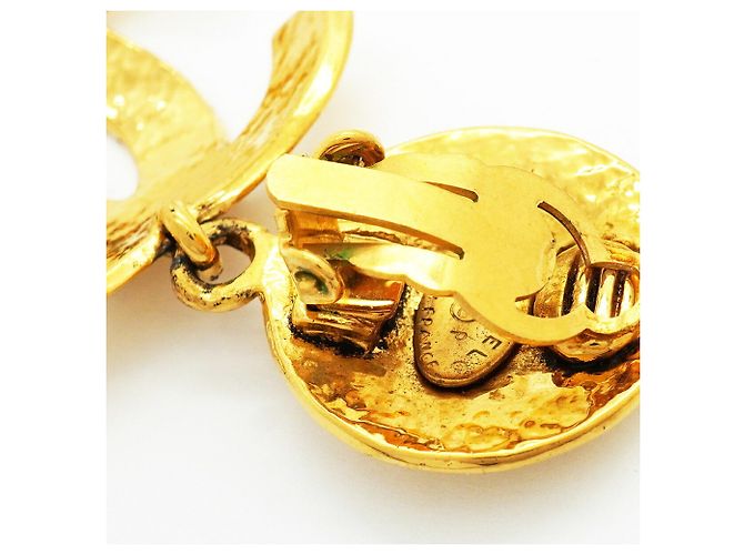 Chanel vergoldete Clip-Ohrringe Golden - Ansicht 7