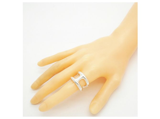 Ring Hermès Anello Hermes Osmos GM Silver Band - vista 7