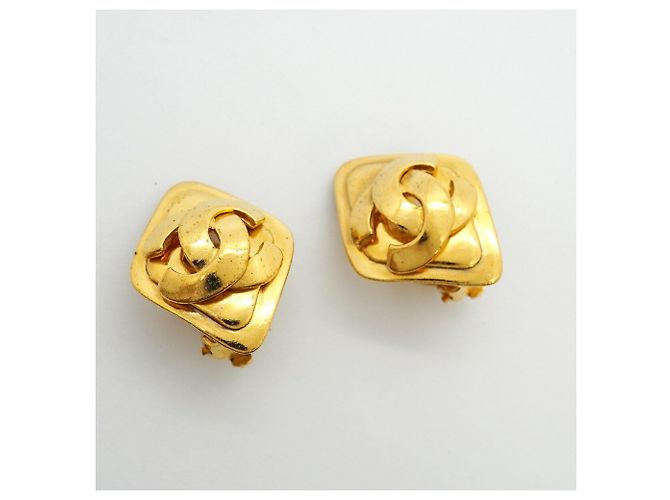 Orecchini a clip Chanel placcati oro D'oro - vista 2