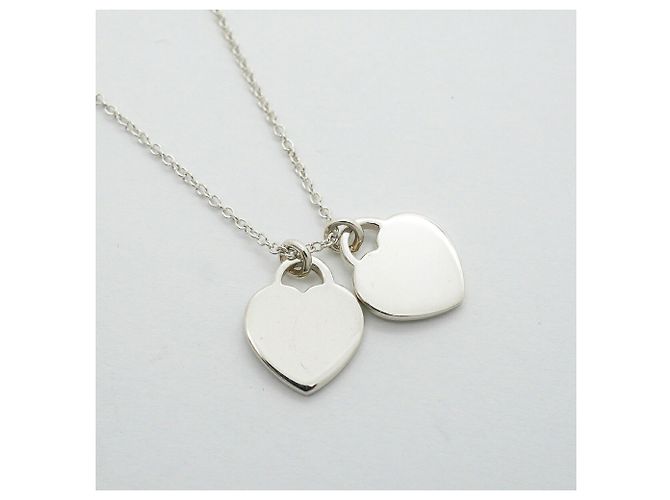 Autre Marque Collana Tiffany & Co. Double Return to Heart Blu - vista 2