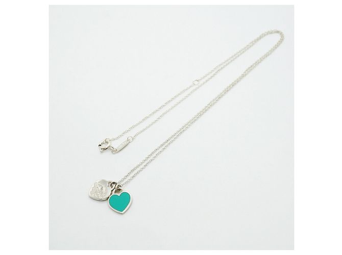 Autre Marque Collana Tiffany & Co. Double Return to Heart Blu - vista 3