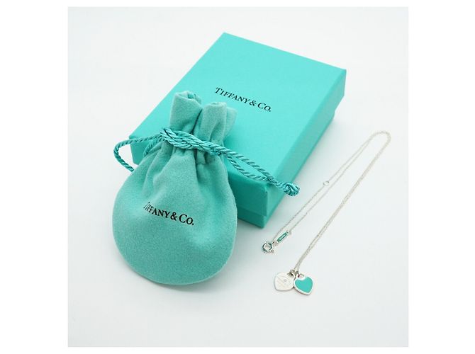 Autre Marque Collana Tiffany & Co. Double Return to Heart Blu - vista 8