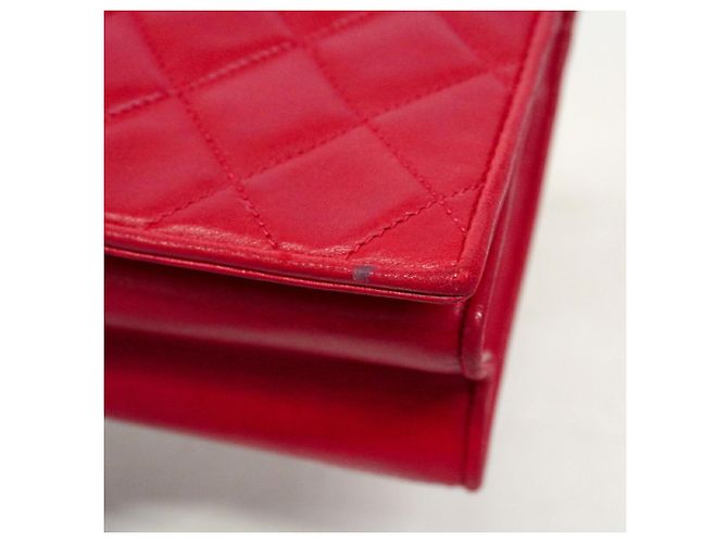 Borsa a tracolla con catena Chanel Matelassé Rosso - vista 11